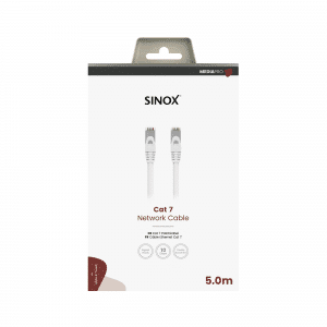Sinox PRO S-FTP Cat7 netværkskabel. 5m. Hvid, SXC08705 - Billede 2