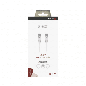 Sinox PRO S-FTP Cat7 netværkskabel. 3m. Hvid, SXC08703 - Billede 2