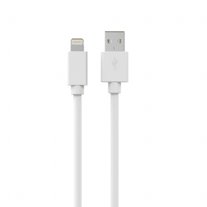 Sinox USB A til Lightning kabel. 1m. Hvid, SOE01110