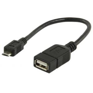Sinox One USB Micro OTG adapter. 0,1m. Sort, SOC4950