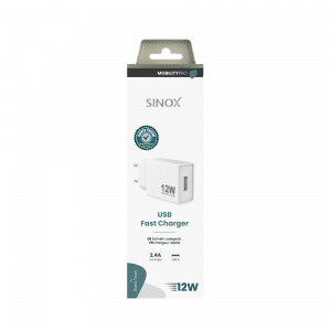 Sinox PRO 230V USB-A oplader 12W. Hvid, SXP6011 - Billede 2