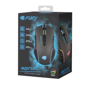 GAMING MOUSE FURY HUSTLER 6400DPI RGB BACKLIT OPTICAL WITH SOFTWARE BLACK - Billede 5