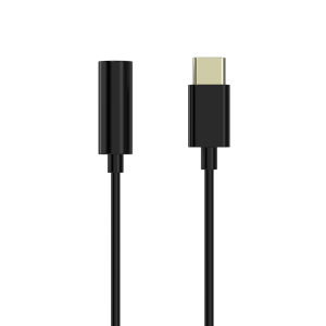 Sinox adapter USB C - mini jack. 0,15m. Sort, SOE04360 - Billede 3