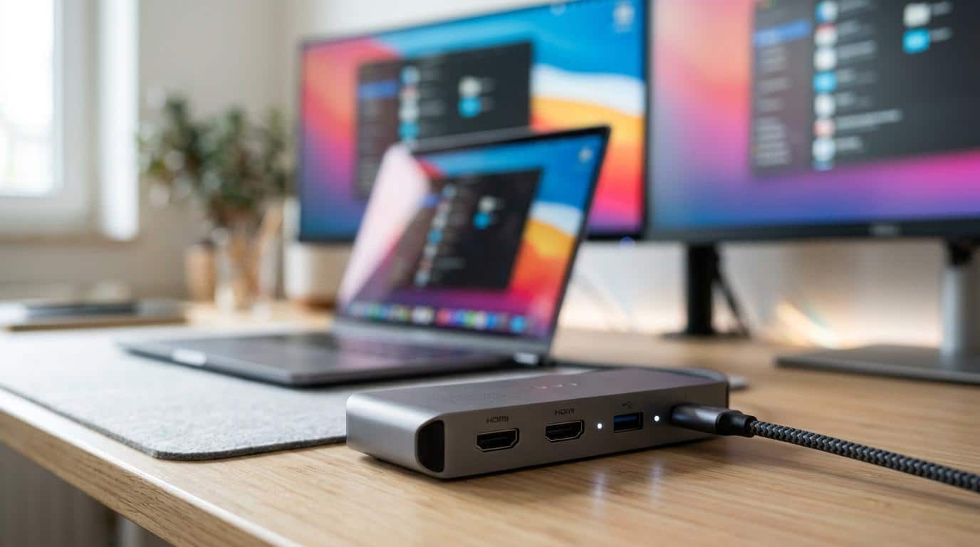 to skærme macbook m1 dockingstation