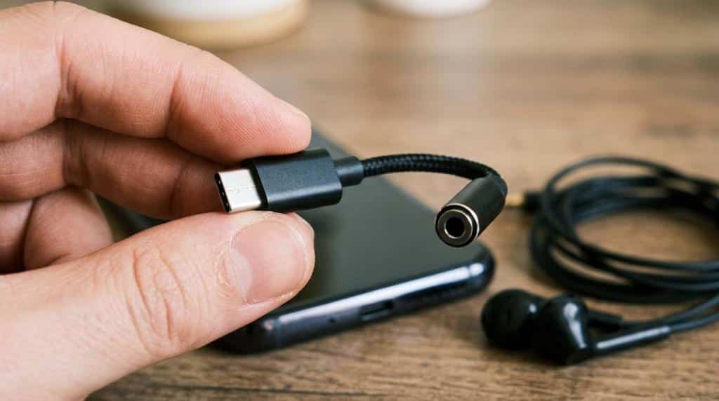 usb-c høretelefoner eller adapter
