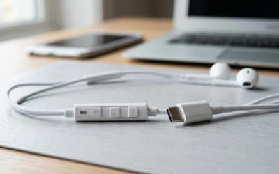 usb-c høretelefoner med mikrofon